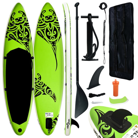 Set Tavola Gonfiabile da SUP 305x76x15 cm Verde - homemem39