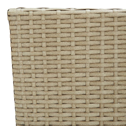 Sedie da Pranzo per Giardino 2 pz in Polyrattan Beige - homemem39