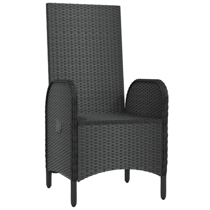 Sedie da Giardino 2 pz in Polyrattan Nero - homemem39