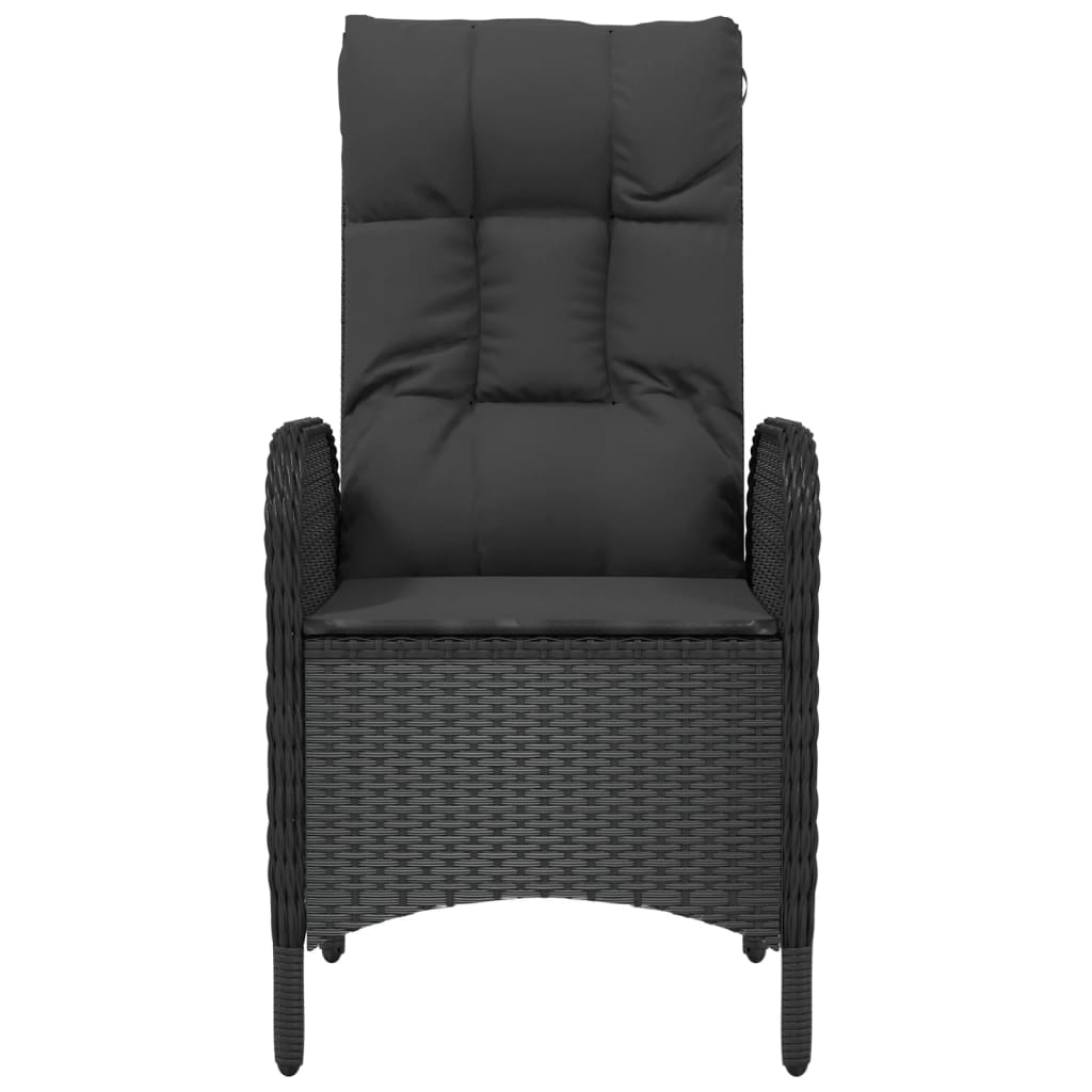 Sedie da Giardino 2 pz in Polyrattan Nero - homemem39