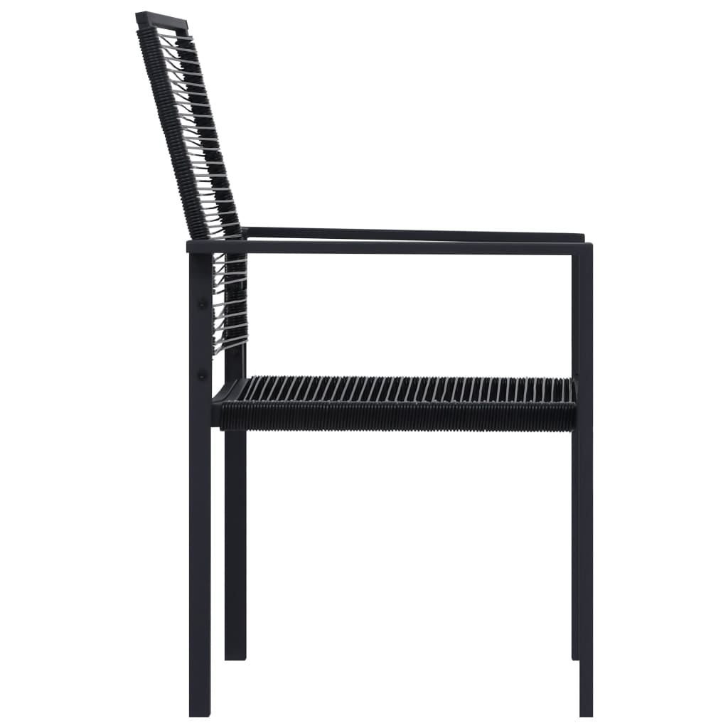 Sedie da Giardino 2 pz in Rattan PVC Nero - homemem39