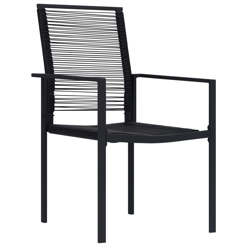 Sedie da Giardino 4 pz in Rattan Nero - homemem39