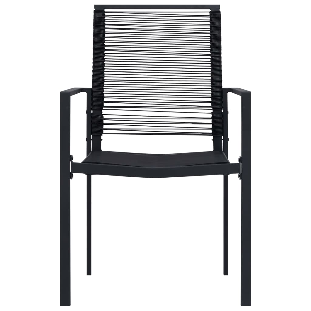 Sedie da Giardino 4 pz in Rattan Nero - homemem39