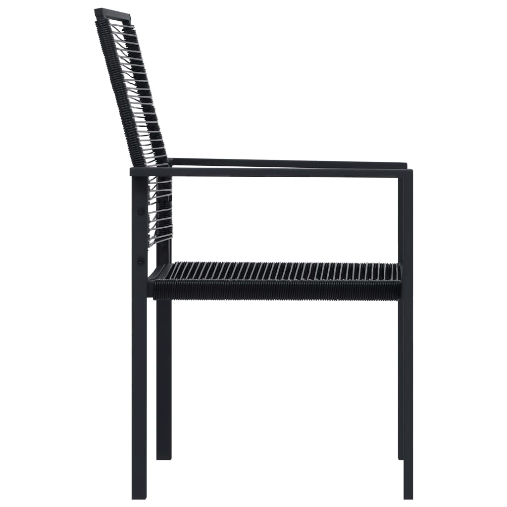 Sedie da Giardino 4 pz in Rattan Nero - homemem39