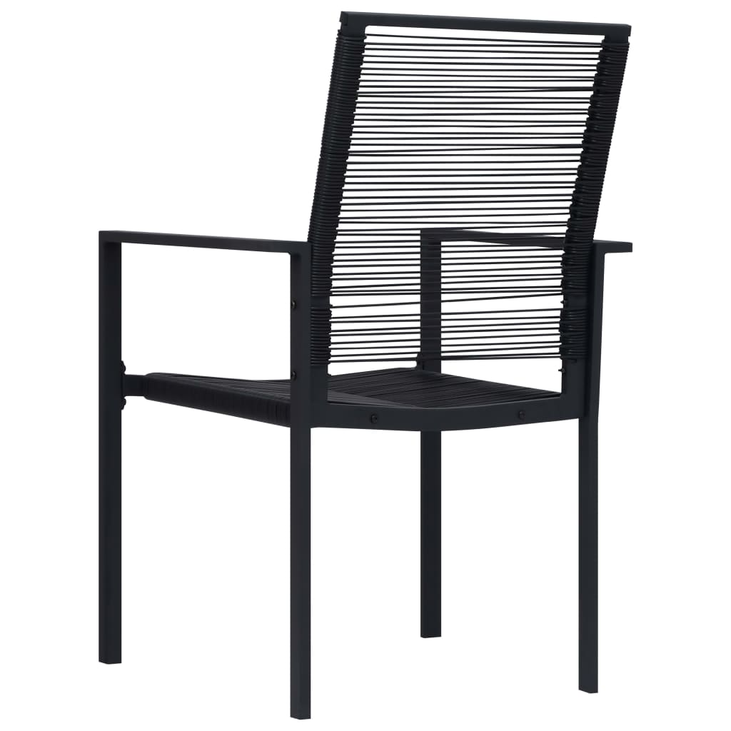 Sedie da Giardino 4 pz in Rattan Nero - homemem39