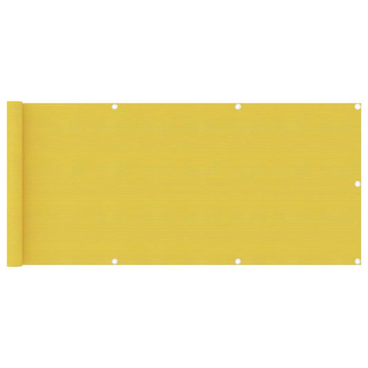 Paravento da Balcone Giallo 75x300 cm in HDPE - homemem39