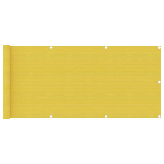 Schermo Frangivista per Balcone Giallo 75x500 cm in HDPE - homemem39