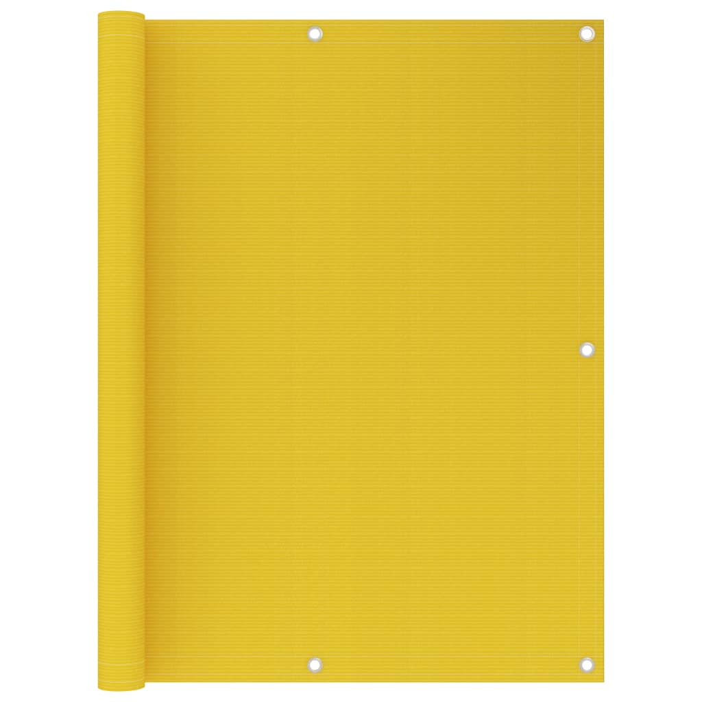 Schermo Frangivista per Balcone Giallo 120x500 cm in HDPE - homemem39