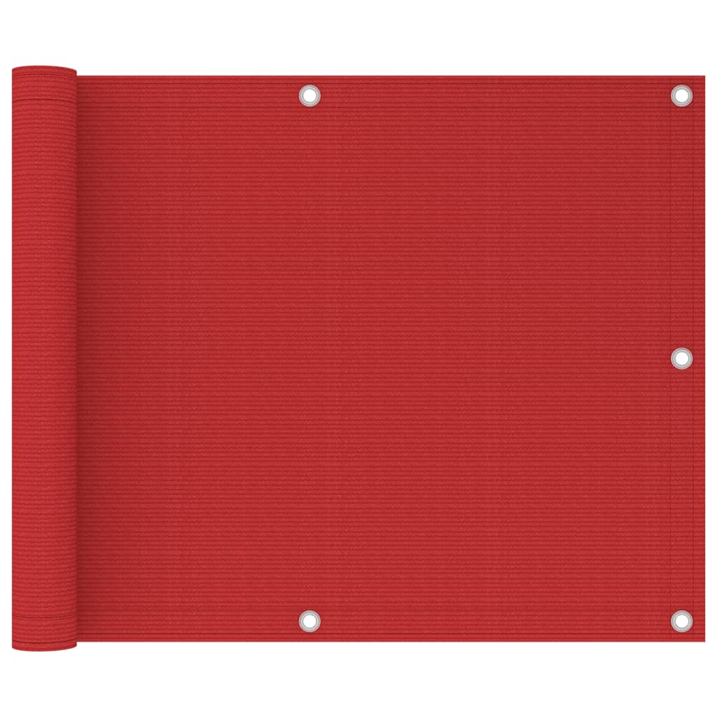 Paravento da Balcone Rosso 75x300 cm in HDPE - homemem39