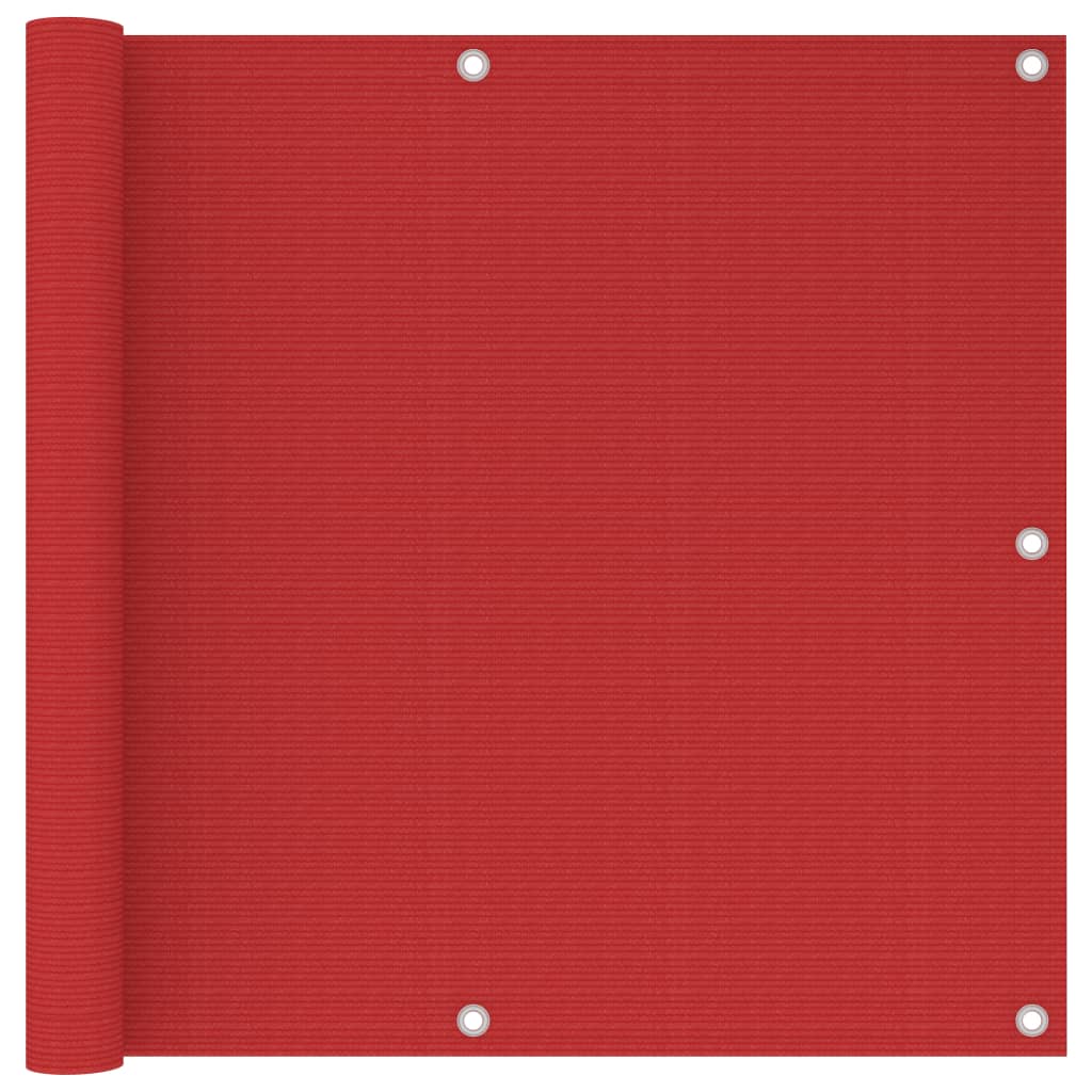 Paravento da Balcone Rosso 90x600 cm in HDPE - homemem39