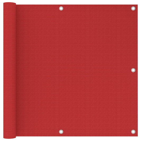 Paravento da Balcone Rosso 90x600 cm in HDPE - homemem39