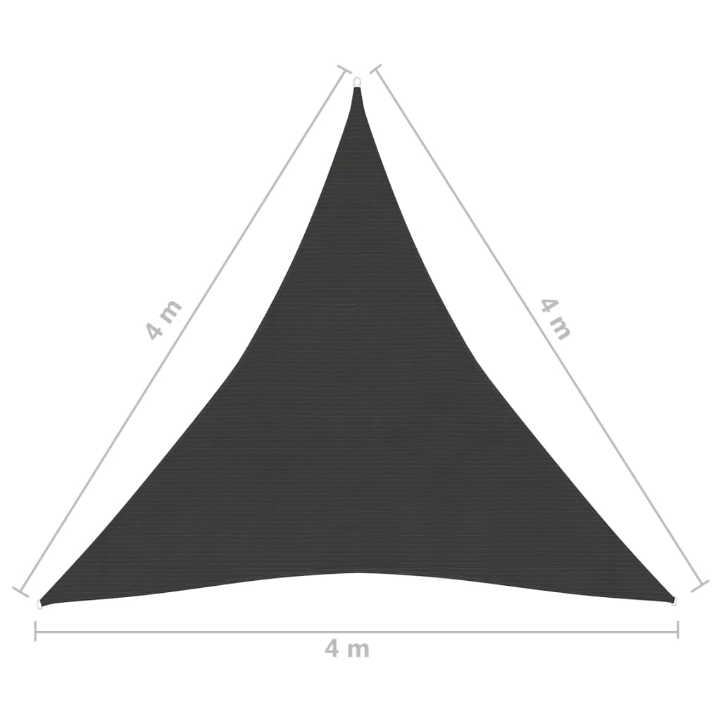 Vela Parasole 160 g/m² Antracite 4x4x4 m in HDPE - homemem39