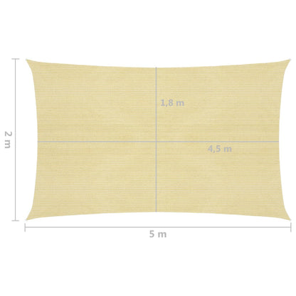 Vela Parasole 160 g/m² Beige 2x5 m in HDPE - homemem39