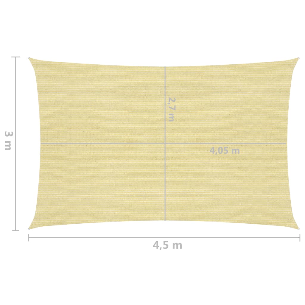 Vela Parasole 160 g/m² Beige 3x4,5 m in HDPE - homemem39