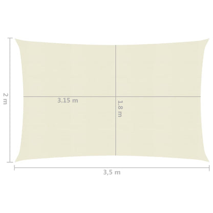 Vela Parasole 160 g/m² Crema 2x3,5 m in HDPE - homemem39