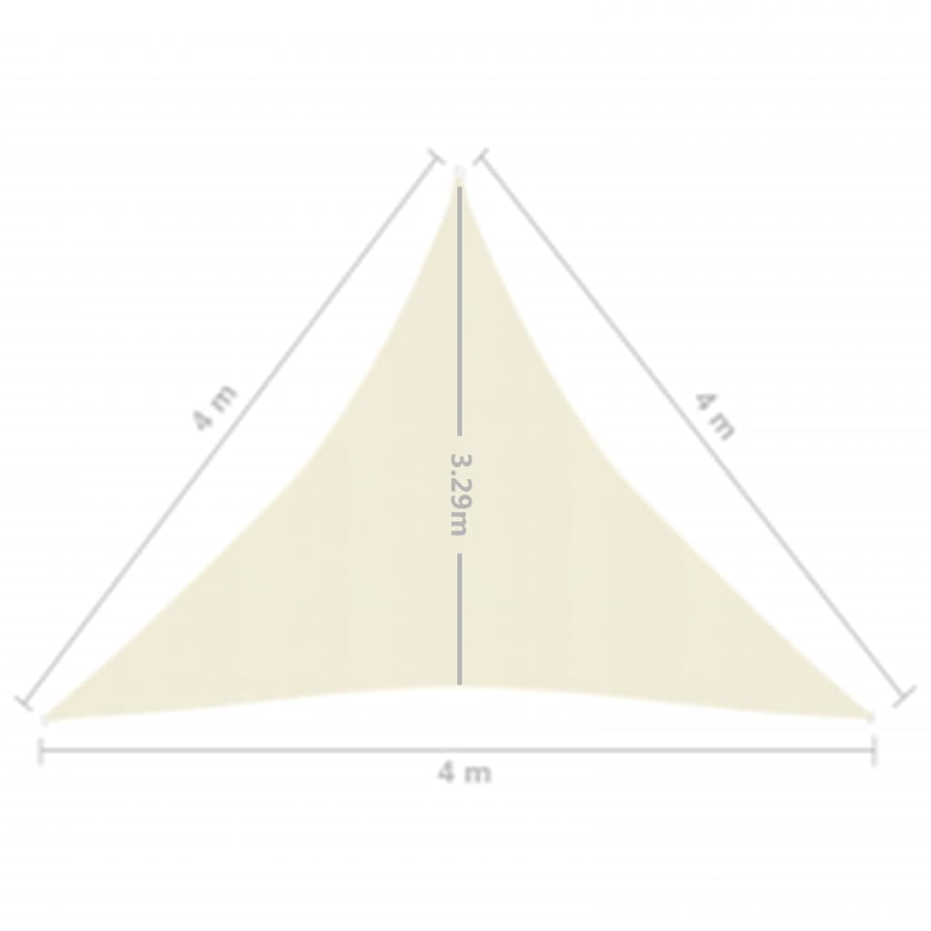 Vela Parasole 160 g/m² Crema 4x4x4 m in HDPE - homemem39