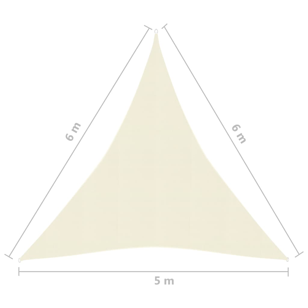 Vela Parasole 160 g/m² Crema 5x6x6 m in HDPE - homemem39