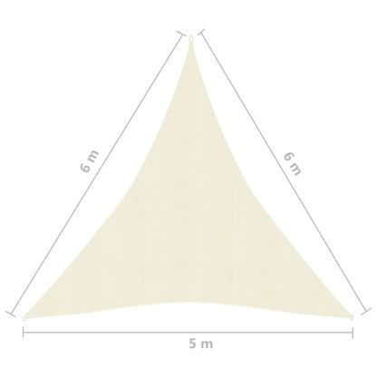 Vela Parasole 160 g/m² Crema 5x6x6 m in HDPE - homemem39