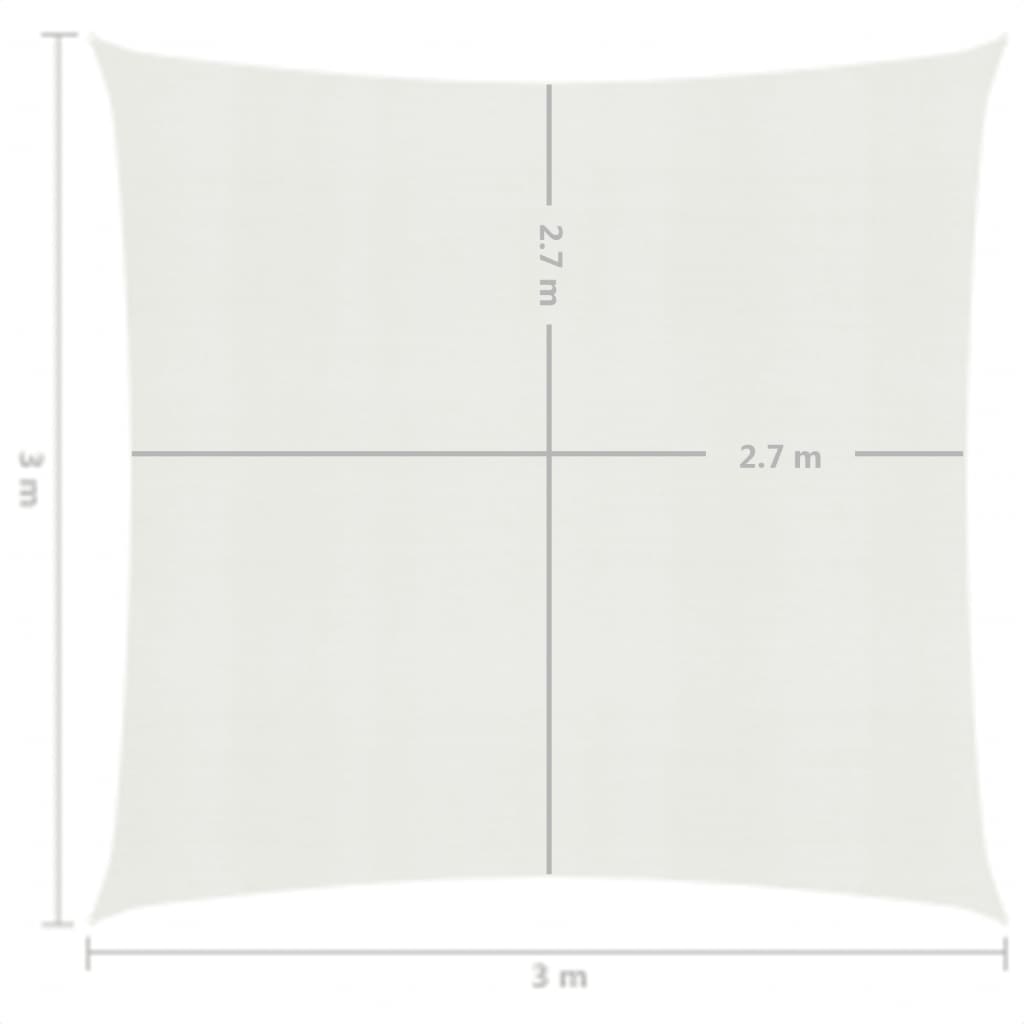 Vela Parasole 160 g/m² Bianca 3x3 m in HDPE - homemem39