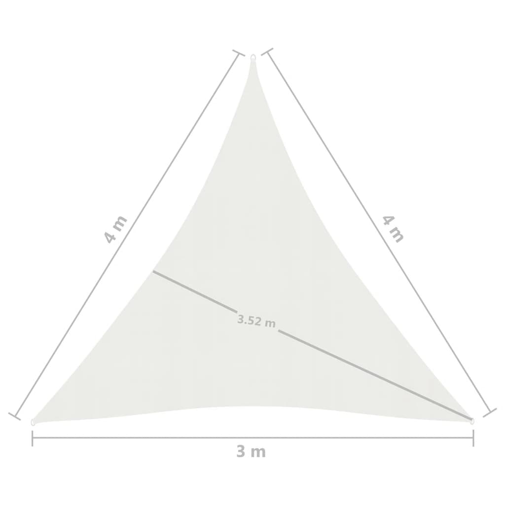 Vela Parasole 160 g/m² Bianca 3x4x4 m in HDPE - homemem39