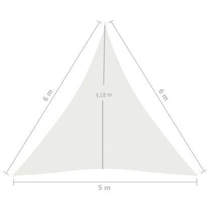 Vela Parasole 160 g/m² Bianca 5x6x6 m in HDPE - homemem39