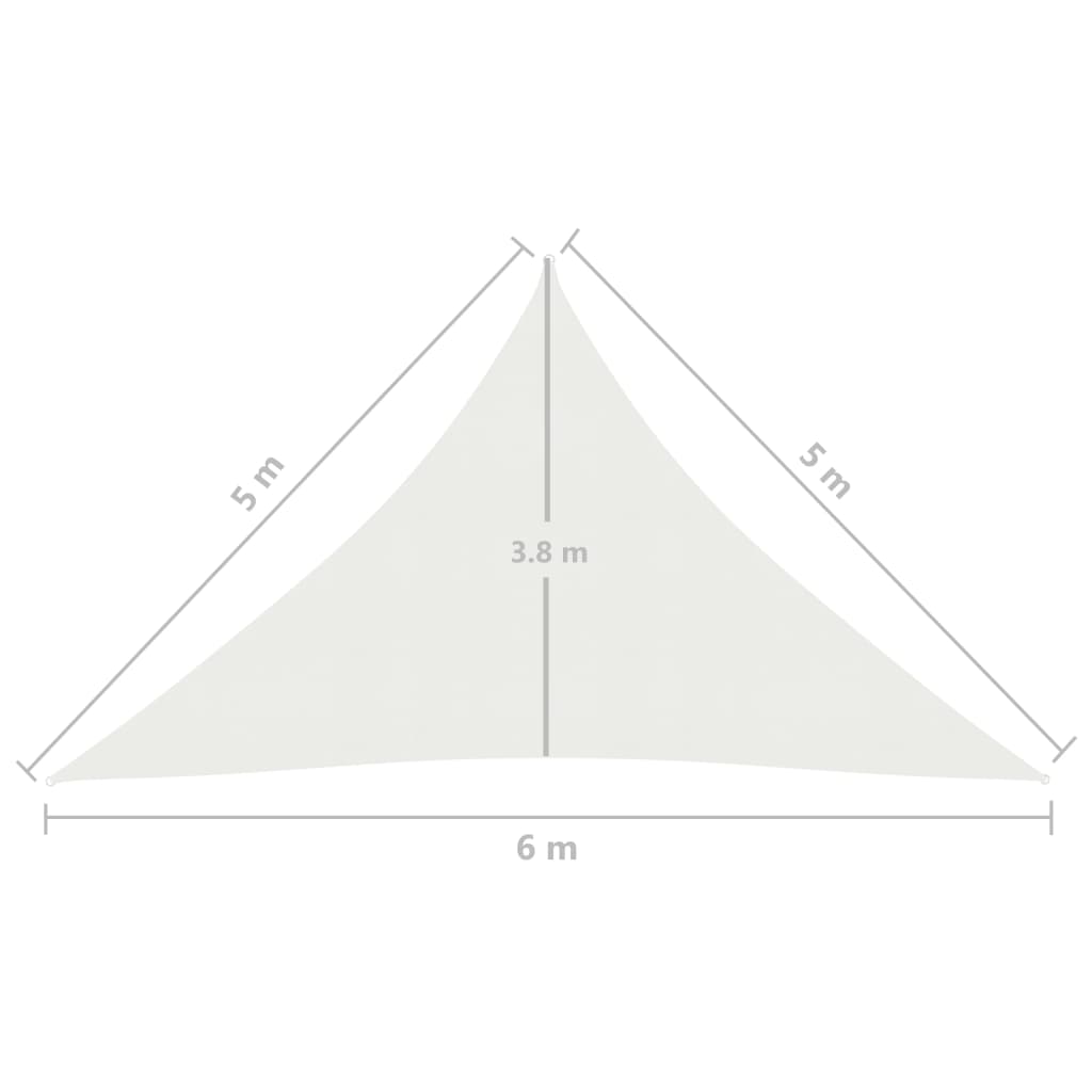 Vela Parasole 160 g/m² Bianca 5x5x6 m in HDPE - homemem39