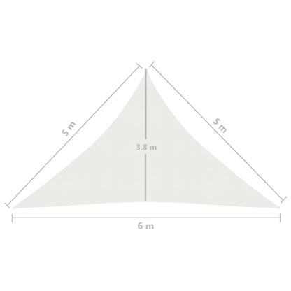 Vela Parasole 160 g/m² Bianca 5x5x6 m in HDPE - homemem39