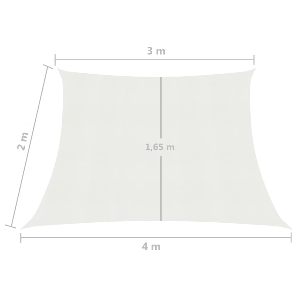 Vela Parasole 160 g/m² Bianca 3/4x2 m in HDPE - homemem39