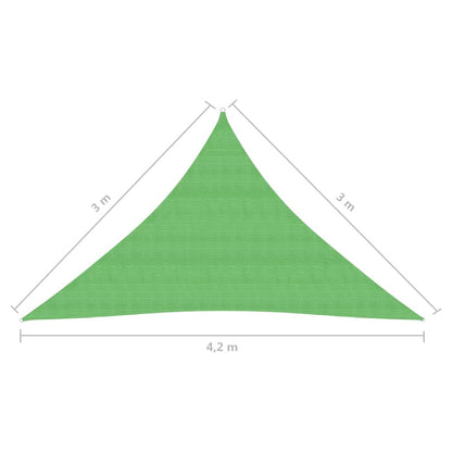 Vela Parasole 160 g/m² Verde Chiaro 3x3x4,2 m in HDPE - homemem39