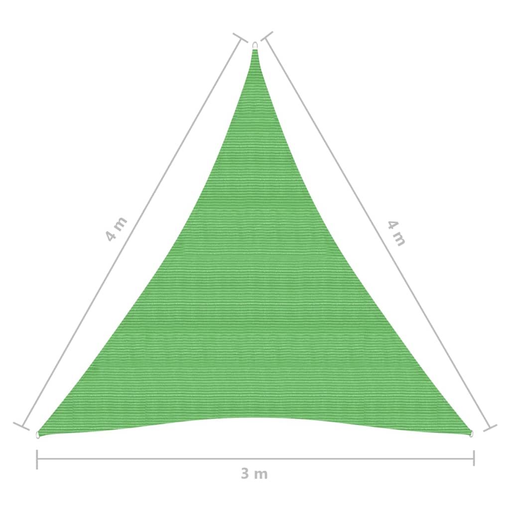 Vela Parasole 160 g/m² Verde Chiaro 3x4x4 m in HDPE - homemem39