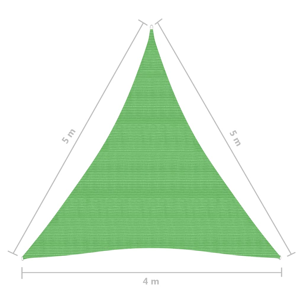 Vela Parasole 160 g/m² Verde Chiaro 4x5x5 m in HDPE - homemem39