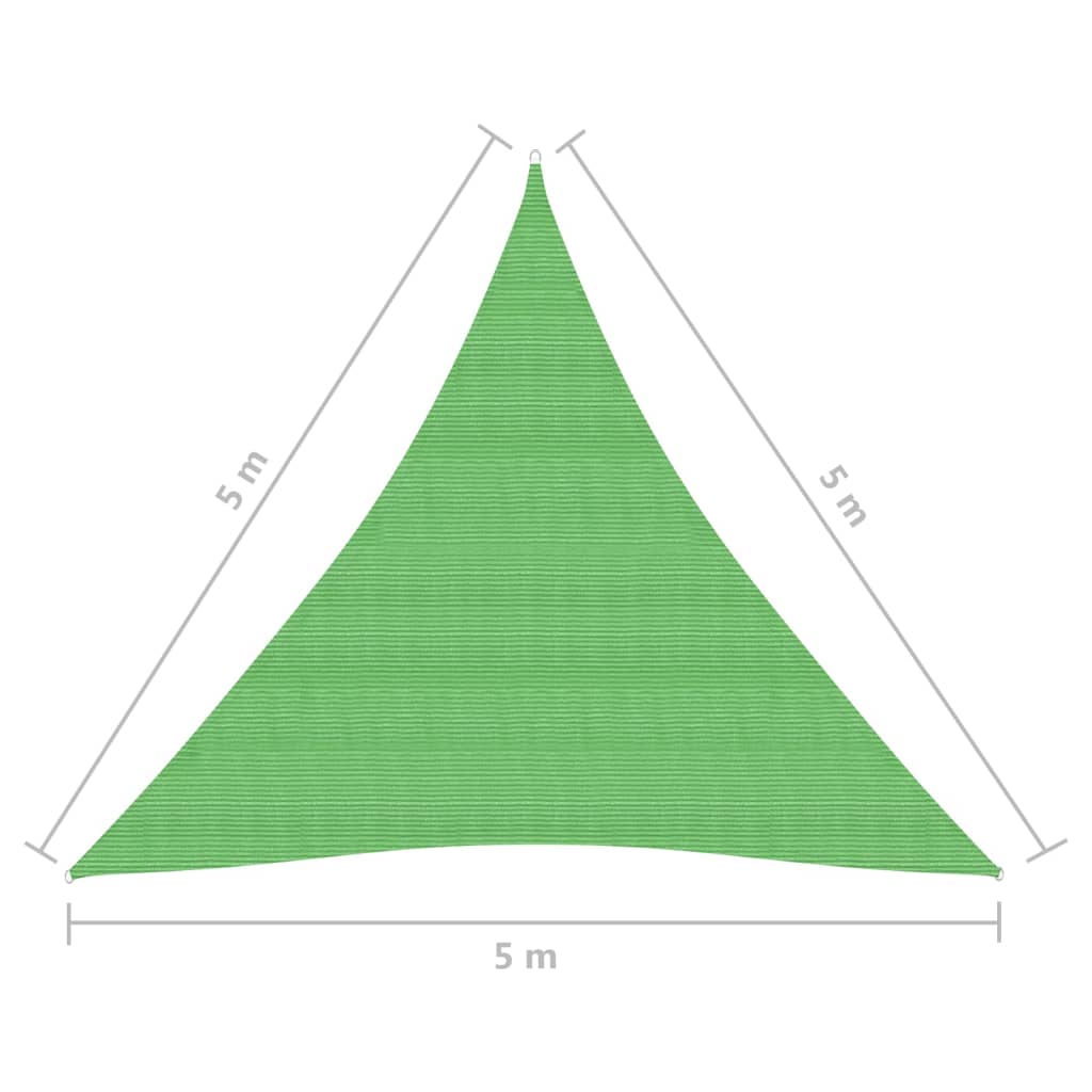 Vela Parasole 160 g/m² Verde Chiaro 5x5x5 m in HDPE - homemem39