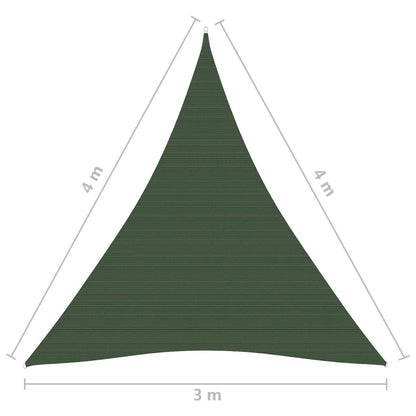 Vela Parasole 160 g/m² Verde Scuro 3x4x4 m in HDPE - homemem39