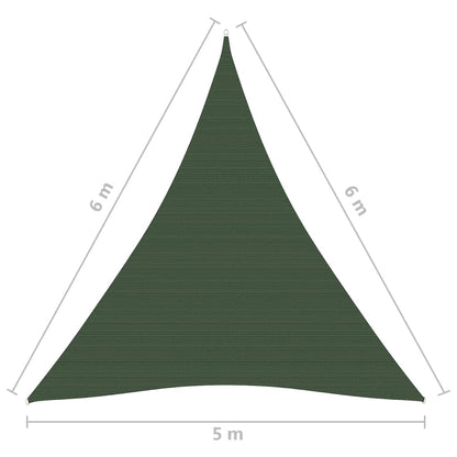 Vela Parasole 160 g/m² Verde Scuro 5x6x6 m in HDPE - homemem39