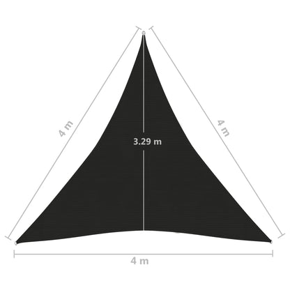 Vela Parasole 160 g/m² Nera 4x4x4 m in HDPE - homemem39