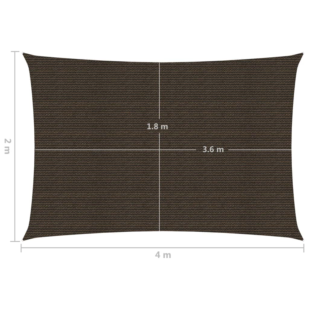 Vela Parasole 160 g/m² Marrone 2x4 m in HDPE - homemem39