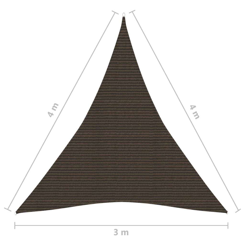 Vela Parasole 160 g/m² Marrone 3x4x4 m in HDPE - homemem39