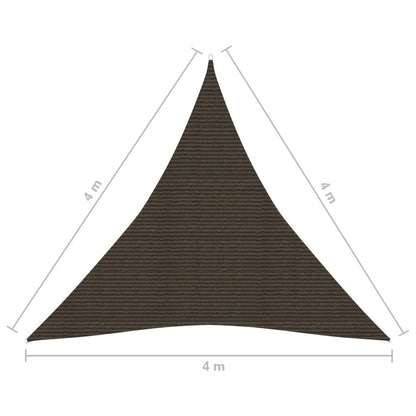 Vela Parasole 160 g/m² Marrone 4x4x4 m in HDPE - homemem39