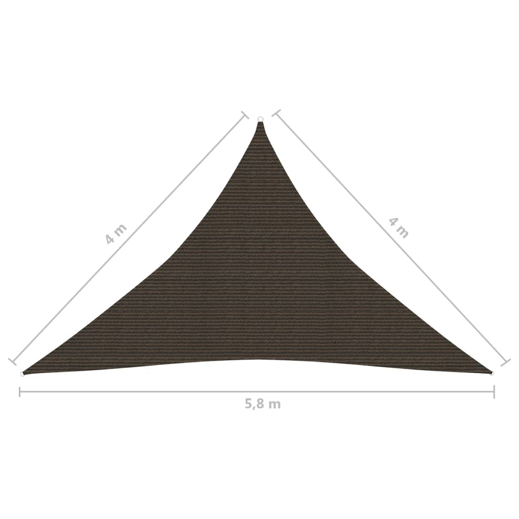 Vela Parasole 160 g/m² Marrone 4x4x5,8 m in HDPE - homemem39