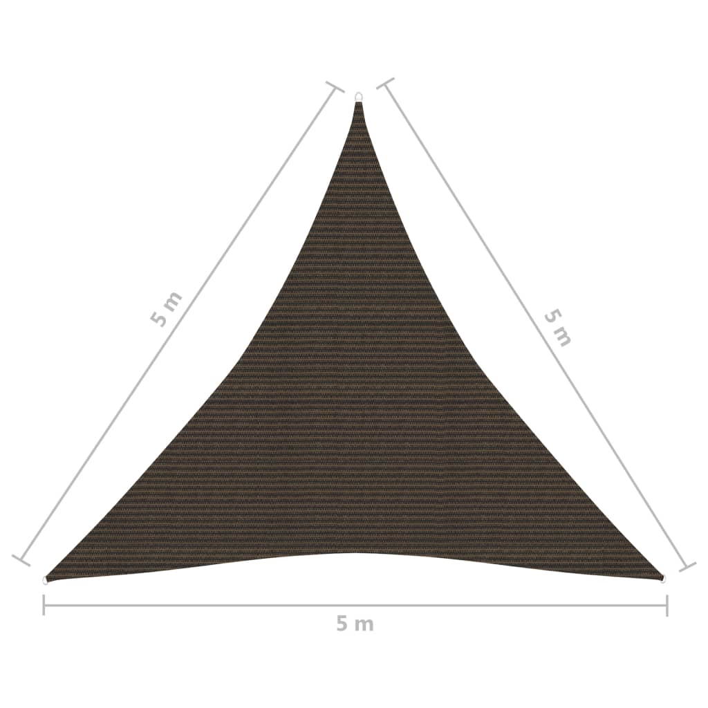 Vela Parasole 160 g/m² Marrone 5x5x5 m in HDPE - homemem39