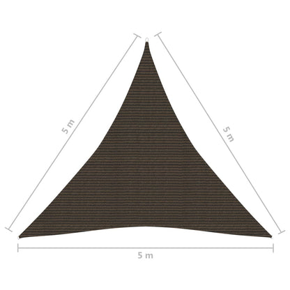 Vela Parasole 160 g/m² Marrone 5x5x5 m in HDPE - homemem39