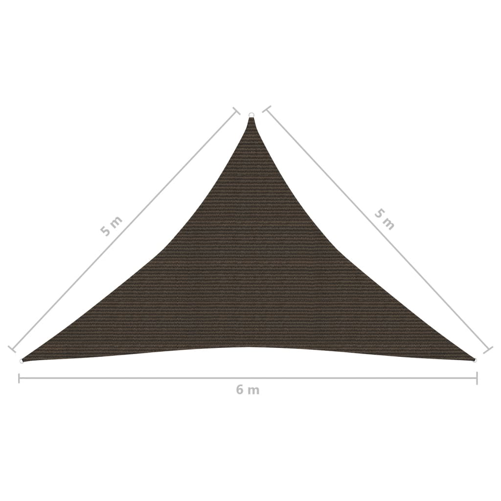 Vela Parasole 160 g/m² Marrone 5x5x6 m in HDPE - homemem39