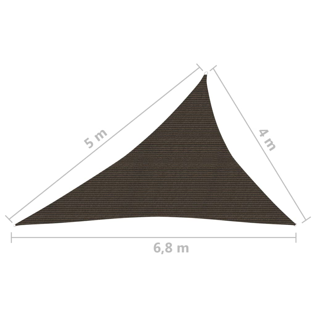 Vela Parasole 160 g/m² Marrone 4x5x6,8 m in HDPE - homemem39