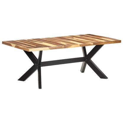 Tavolo da Pranzo 200x100x75cm Legno Massello con Finitura Miele - homemem39