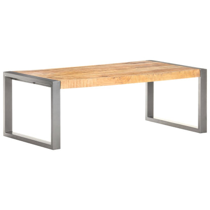 Tavolino da Salotto 110x60x40 cm in Legno di Mango Grezzo - homemem39