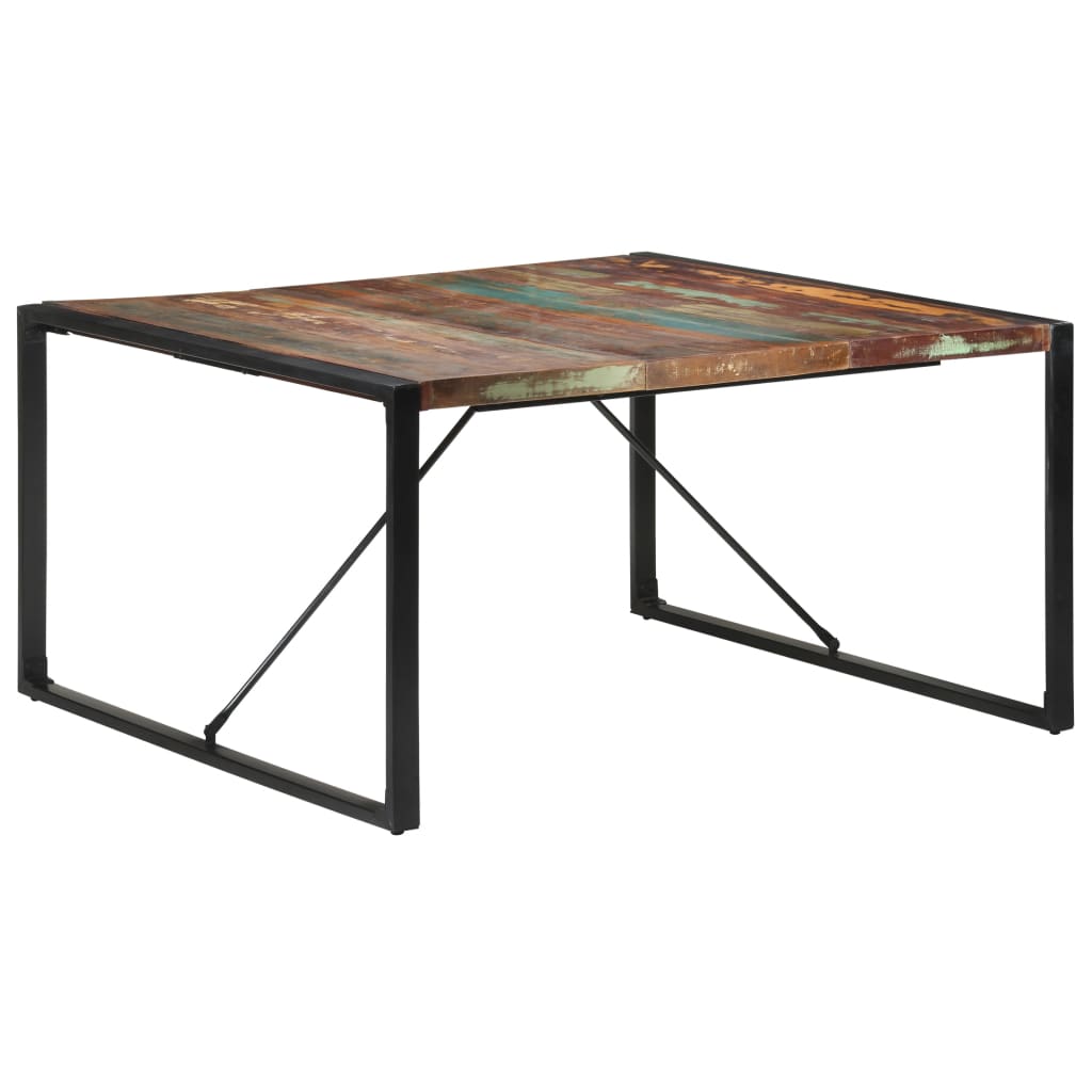 Tavolo da Pranzo 140x140x75 cm in Legno Massello di Recupero - homemem39