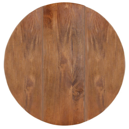 Tavolo da Pranzo Rotondo 110x76 cm in Legno Massello di Mango - homemem39
