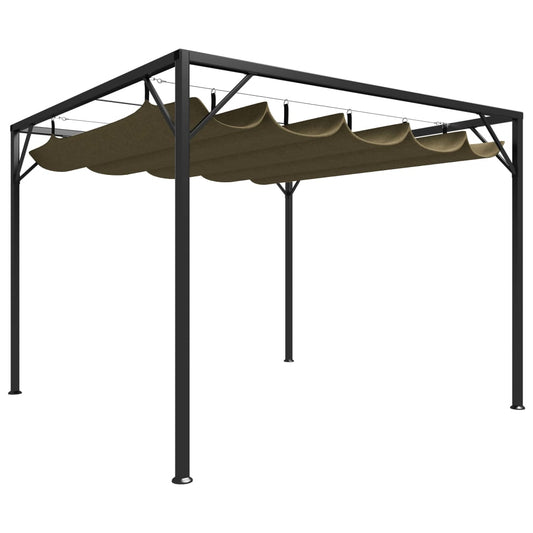 Gazebo da Giardino con Tetto Retrattile 3x3 m Talpa 180 g/m² - homemem39