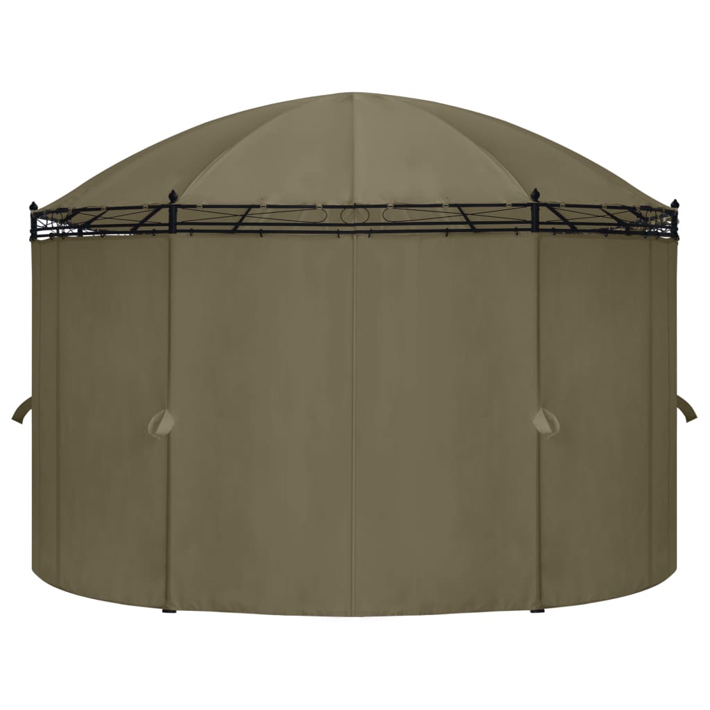 Gazebo con Tende 520x349x255 cm Grigio Talpa 180 g/m² - homemem39