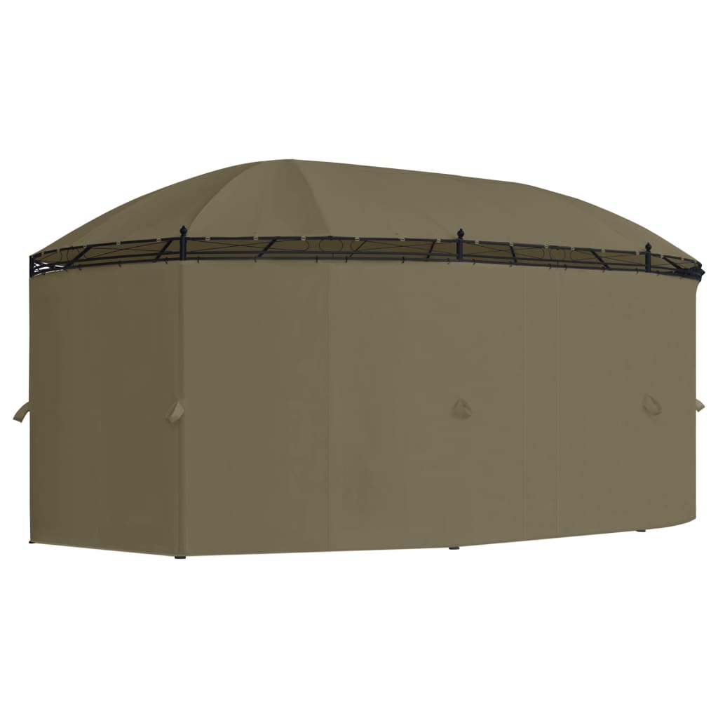 Gazebo con Tende 520x349x255 cm Grigio Talpa 180 g/m² - homemem39